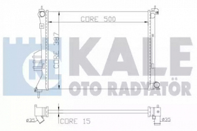 KALE OTO RADYATOR 358600 -  Радиатор, охлаждение двигателя